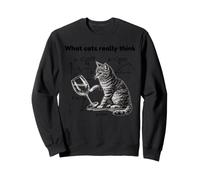 What Cats Really Think Funny Cat Physics Humor Men Women Felpa