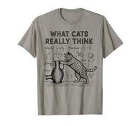 What Cats Really Think Funny Science Physics Cat Maglietta