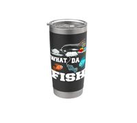 What da fish Plastica, inquinamento ambientale dei pescatori Bicchiere termico in acciaio inox doppia parete