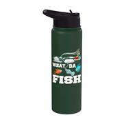 What da fish Plastica, inquinamento ambientale dei pescatori Stainless Steel Insulated Water Bottle
