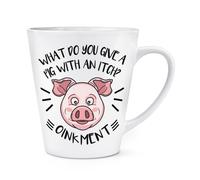 What Do You Give A Maiale Con Un Itch Oinkment 341ml Latte Tazza Scherzo Funny