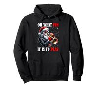 What Funny It Is To Play Christmas Christmas Playing Trumpet Felpa con Cappuccio
