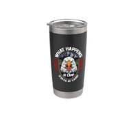 What Happens At Camp Stays At Camp Eagle Camping Camper Bicchiere termico in acciaio inox doppia parete