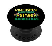 What Happens Backstage Stays Backstage Theater Teatro PopSockets PopGrip Adesivo