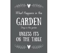 What Happens in the Garden stays in the garden, unless its on the table: Customizable and fillable guided gardening journal