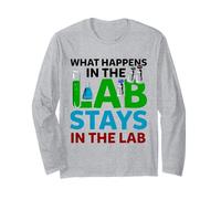What Happens in The Lab Stays in Lab Chimica Laboratorio Maglia a Manica
