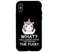 What & I Cannot Stress This Enough The Fck Sign Fuck Unicorn Custodia per iPhone X/XS