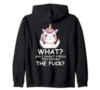 What & I Cannot Stress This Enough The FCK Sign Fuck Unicorn Felpa con Cappuccio