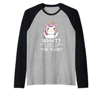 What & I Cannot Stress This Enough The FCK Sign Fuck Unicorn Maglia con Maniche Raglan