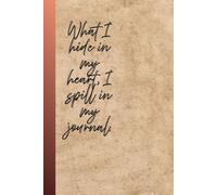 What I hide in my heart: I spill in my journal