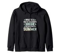 What Is A Math Teacher's Favorite Season SUMmer --- Felpa con Cappuccio