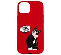 What is wrong with you? Cat Funny Humor Custodia per iPhone 15 Plus