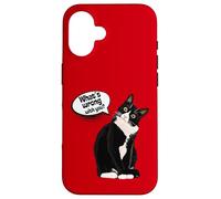 What is wrong with you? Cat Funny Humor Custodia per iPhone 16