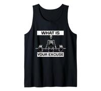 What Is Your Excuse Skeleton Gym Motivation Deadlift Art Canotta