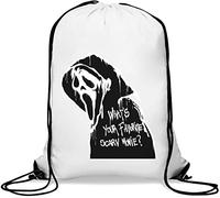 What Is Your Favorite Scary Movie Gym Sack Casual Drawstring Bag Bianco