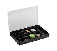 What More UK Ltd Wham - Scatola organizer per progetti, misura media, 29 x 19 x 4 cm, 13 scomparti, colore: Nero