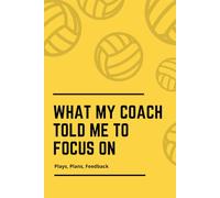 What My Coach Told Me To Focus On Journal: Keep your plans visible and your momentum steady