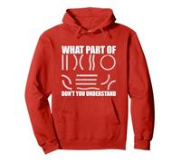 What Part of Don't You Understand Funny Baseball Player Joke Felpa con Cappuccio