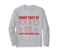 What Part of Don't You Understand Funny Baseball Player Joke Maglia a Manica