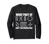 What Part of Don't You Understand Funny Baseball Player Joke Maglia a Manica