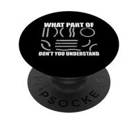 What Part Of Don't You Understand Funny Baseball Player Joke PopSockets PopGrip Adesivo