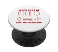 What Part Of Don't You Understand Funny Baseball Player Joke PopSockets PopGrip Adesivo