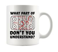 What Part of Don't You Understand Hockey Player Regali Divertente Sarcastico Coach Regali per Hockey Tazza da caffè in ceramica 325 ml Bianco Novità Drinkware