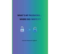 What’s My Password… Where Did I Write It?: Internet Password Logbook