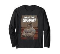 What Sigma Meme Cat Meme Muscolare Buff Cat Gen Z Pun Maglia a Manica