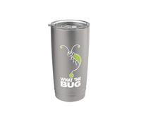 What The Bug Catcher Funny Entomology Insect Catching Bicchiere termico in acciaio inox doppia parete
