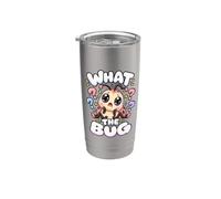 What The Bug Catcher Funny Entomology Insect Catching Bicchiere termico in acciaio inox doppia parete