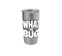 What The Bug Catcher Funny Entomology Insect Catching Bicchiere termico in acciaio inox doppia parete