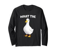 What The Duck Funny Silly Sarcastic Viral Duck Meme Pun Maglia a Manica