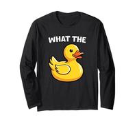What The Duck Funny Silly Sarcastic Viral Duck Meme Pun Maglia a Manica