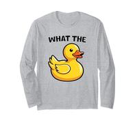 What The Duck Funny Silly Sarcastic Viral Duck Meme Pun Maglia a Manica