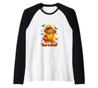 What The Duck Halloween Teddy Bear Wearing Yeallow Duck Maglia con Maniche Raglan