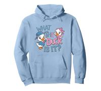 What The Duck Is It Gender Reveal Baby Shower Party Felpa con Cappuccio
