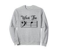 What The F Funny Humor Music Lover Bass Clef Nota Musicale Felpa