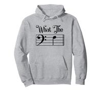 What The F Funny Humor Music Lover Bass Clef Nota Musicale Felpa con Cappuccio