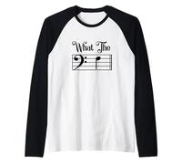 What The F Funny Humor Music Lover Bass Clef Nota Musicale Maglia con Maniche Raglan