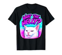 What The Helly Ironic Meme Cat Brainrot Citazione Gen Z Alpha Maglietta