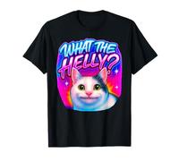 What The Helly Ironic Meme Cat Brainrot Citazione Gen Z Alpha Maglietta