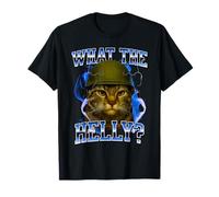 What The Helly Ironic Meme Cat Brainrot Citazione Gen Z Alpha Maglietta