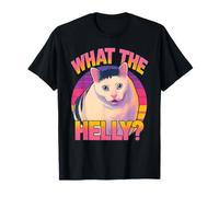 What The Helly Ironic Meme Cat Brainrot Citazione Gen Z Alpha Maglietta
