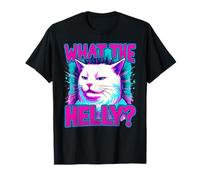 What The Helly Ironic Meme Cat Brainrot Citazione Gen Z Alpha Maglietta
