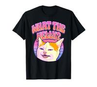 What The Helly Ironic Meme Cat Brainrot Citazione Gen Z Alpha Maglietta