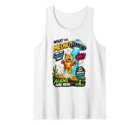 What The Meow Funny Cat UFO Abduction Sci-Fi Alien Canotta