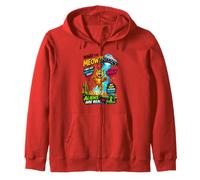 What The Meow Funny Cat UFO Abduction Sci-Fi Alien Felpa con Cappuccio