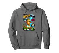 What The Meow Funny Cat UFO Abduction Sci-Fi Alien Felpa con Cappuccio