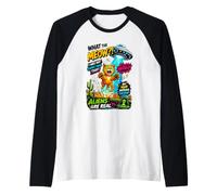 What The Meow Funny Cat UFO Abduction Sci-Fi Alien Maglia con Maniche Raglan